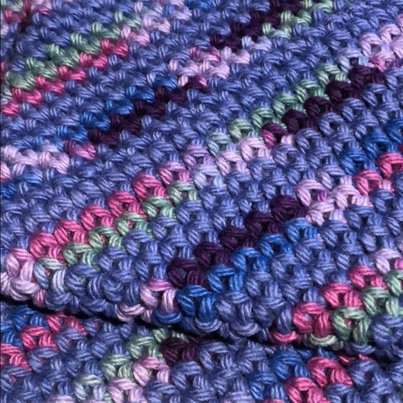 Set of 2 cotton potholders double thick purple - Picture 2 of 4